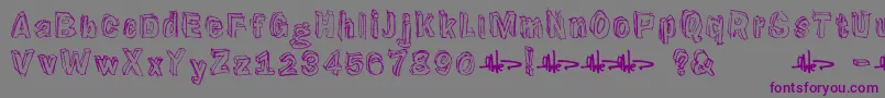 Suppenkasper-Schriftart – Violette Schriften auf grauem Hintergrund