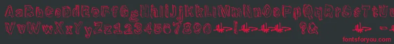 Suppenkasper Font – Red Fonts on Black Background