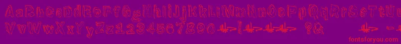 Suppenkasper Font – Red Fonts on Purple Background