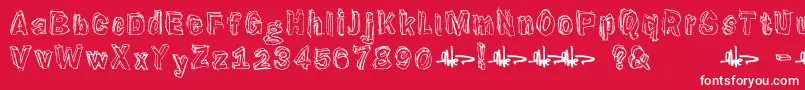 Suppenkasper Font – White Fonts on Red Background