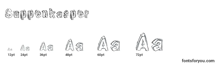 Suppenkasper Font Sizes