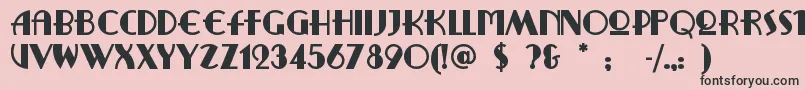 フォントRitzyremix – ピンクの背景に黒い文字