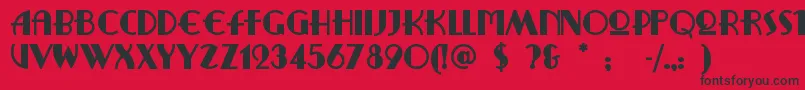 Шрифт Ritzyremix – чёрные шрифты на красном фоне