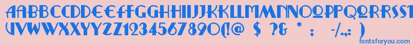 Шрифт Ritzyremix – синие шрифты на розовом фоне