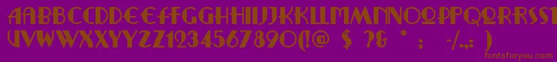 Ritzyremix-fontti – ruskeat fontit violetilla taustalla