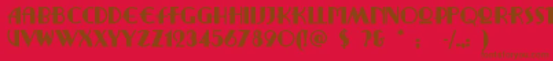 フォントRitzyremix – 赤い背景に茶色の文字