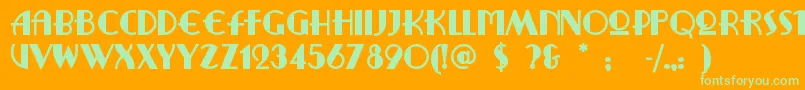 Ritzyremix Font – Green Fonts on Orange Background