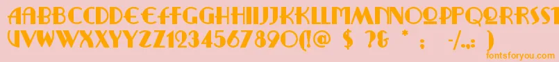 Ritzyremix Font – Orange Fonts on Pink Background