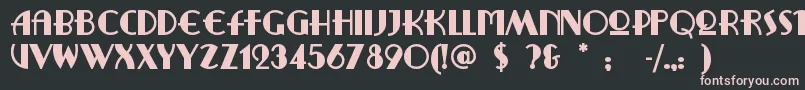 Ritzyremix-fontti – vaaleanpunaiset fontit mustalla taustalla