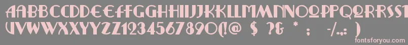 フォントRitzyremix – 灰色の背景にピンクのフォント