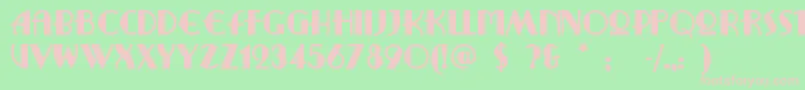 Ritzyremix-fontti – vaaleanpunaiset fontit vihreällä taustalla