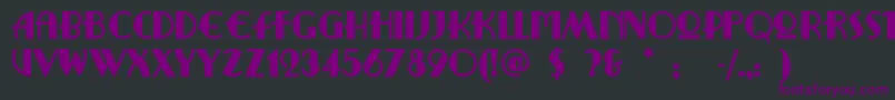 Ritzyremix-fontti – violetit fontit mustalla taustalla