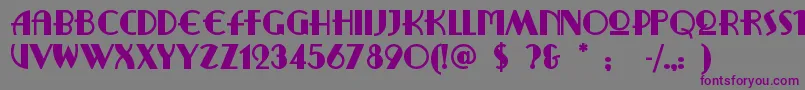 Ritzyremix-Schriftart – Violette Schriften auf grauem Hintergrund