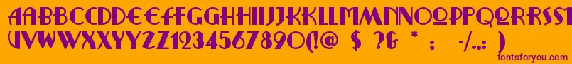 Ritzyremix Font – Purple Fonts on Orange Background