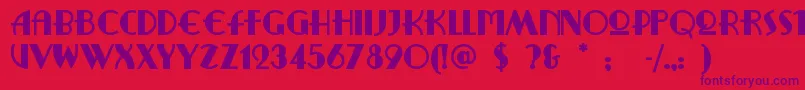Ritzyremix Font – Purple Fonts on Red Background