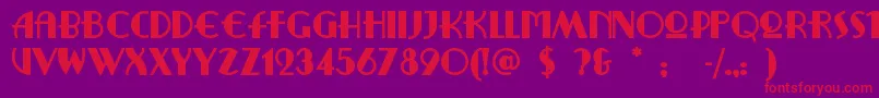 Ritzyremix Font – Red Fonts on Purple Background