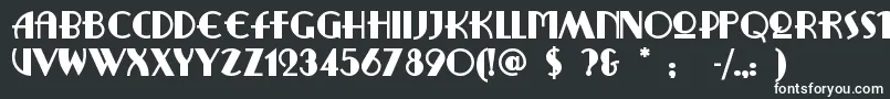 Шрифт Ritzyremix – белые шрифты на чёрном фоне