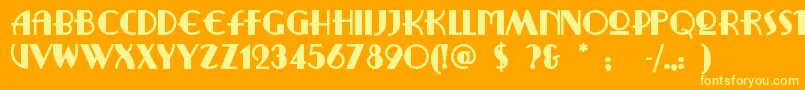 Ritzyremix Font – Yellow Fonts on Orange Background
