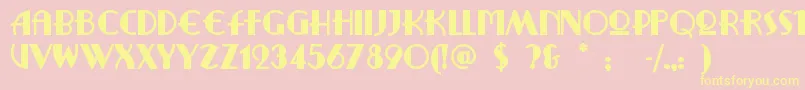 Ritzyremix-Schriftart – Gelbe Schriften auf rosa Hintergrund