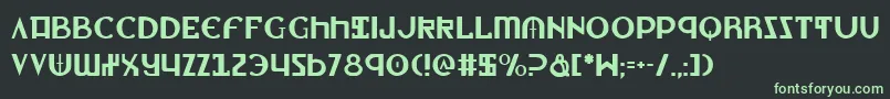 Lionv2 Font – Green Fonts on Black Background
