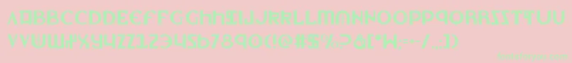 Lionv2-Schriftart – Grüne Schriften auf rosa Hintergrund