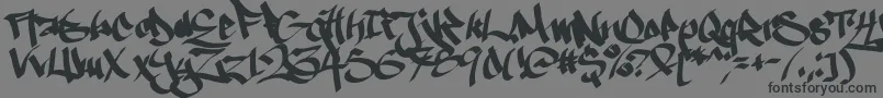 Ruthlesswreckin1 Font – Black Fonts on Gray Background