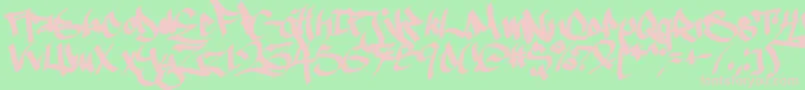 Ruthlesswreckin1 Font – Pink Fonts on Green Background