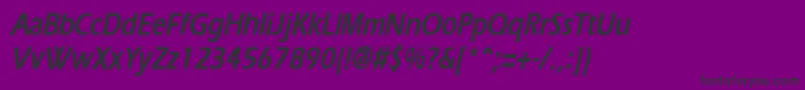 ErgoecondensedBoldItalic Font – Black Fonts on Purple Background
