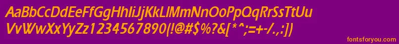 ErgoecondensedBoldItalic Font – Orange Fonts on Purple Background