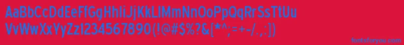 ExpresswaycdRegular Font – Blue Fonts on Red Background