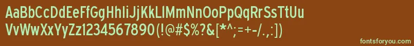 Шрифт ExpresswaycdRegular – зелёные шрифты на коричневом фоне