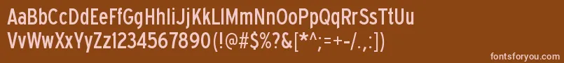 fuente ExpresswaycdRegular – Fuentes Rosadas Sobre Fondo Marrón