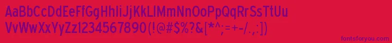 ExpresswaycdRegular Font – Purple Fonts on Red Background