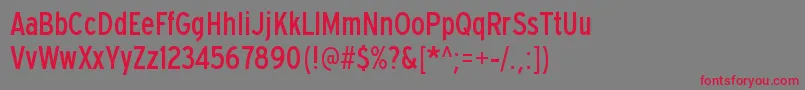 ExpresswaycdRegular Font – Red Fonts on Gray Background