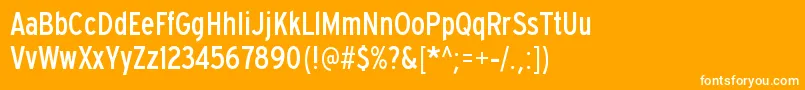 ExpresswaycdRegular Font – White Fonts on Orange Background