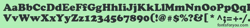 CooperLtBlack Font – Black Fonts on Green Background