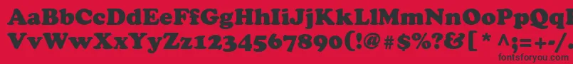 CooperLtBlack Font – Black Fonts on Red Background