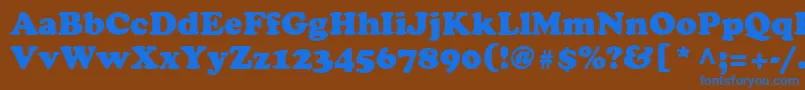 CooperLtBlack Font – Blue Fonts on Brown Background