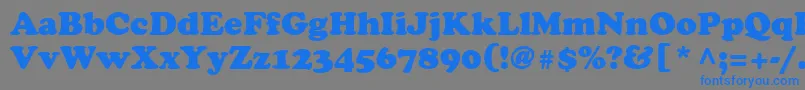 フォントCooperLtBlack – 灰色の背景に青い文字