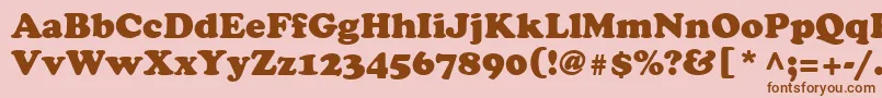 CooperLtBlack Font – Brown Fonts on Pink Background