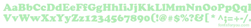 CooperLtBlack-Schriftart – Grüne Schriften auf weißem Hintergrund