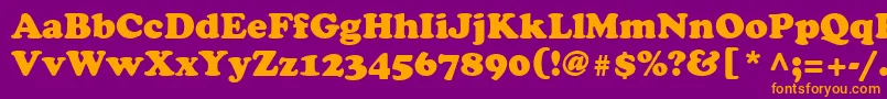 CooperLtBlack Font – Orange Fonts on Purple Background