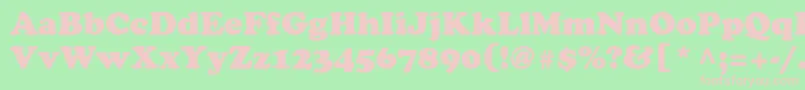 CooperLtBlack Font – Pink Fonts on Green Background