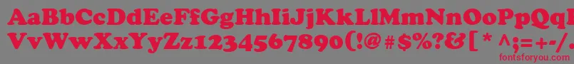 Подробнее о шрифте CooperLtBlack Шрифт CooperLtBlack – красные шрифты на сером фоне