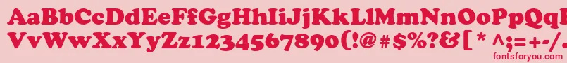 CooperLtBlack Font – Red Fonts on Pink Background