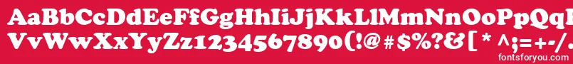 CooperLtBlack Font – White Fonts on Red Background