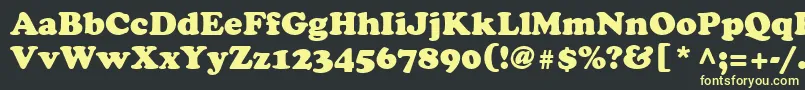 CooperLtBlack Font – Yellow Fonts on Black Background