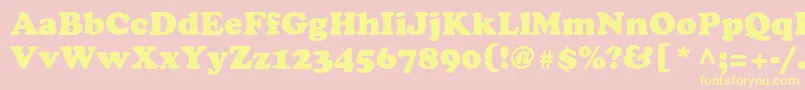 CooperLtBlack Font – Yellow Fonts on Pink Background