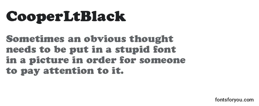Review of the CooperLtBlack Font