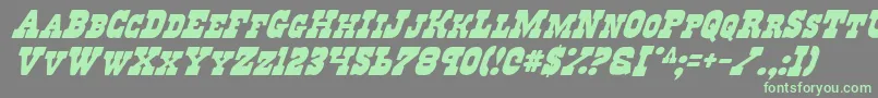RegulatorsItalic Font – Green Fonts on Gray Background
